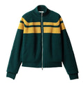 Wool Bomber Jacket with Zipper