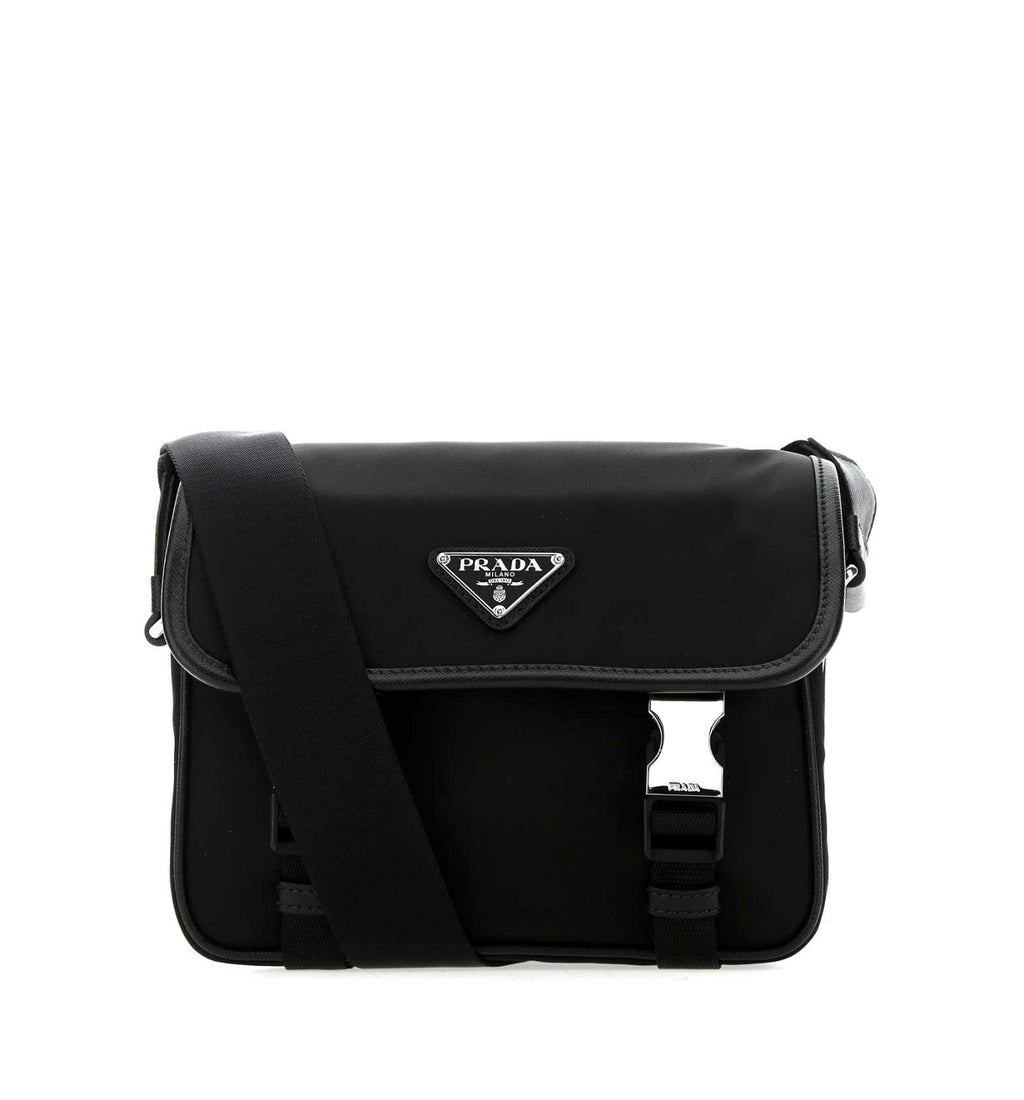Re-Nylon and Saffiano leather shoulder bag