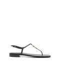 Smooth Leather Thong Sandal With Double G