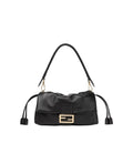 Baguette Soft Medium Black Nappa Leather Bag
