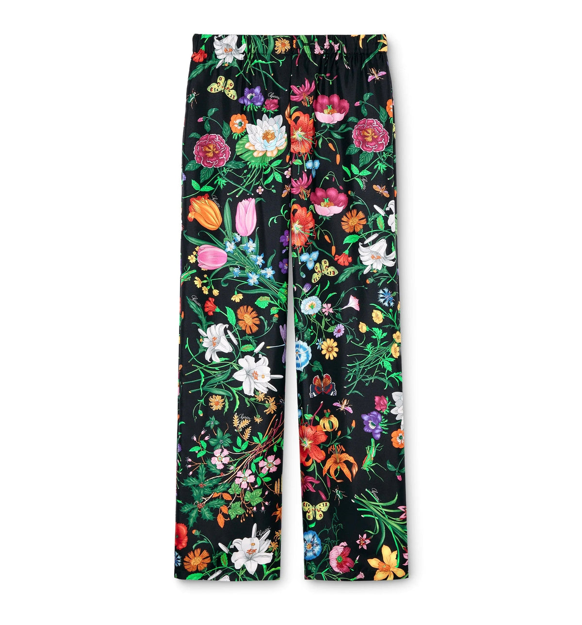 Printed Silk Twill Pants
