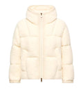 Cristallin Hooded Wool Blend Short Down Jacket