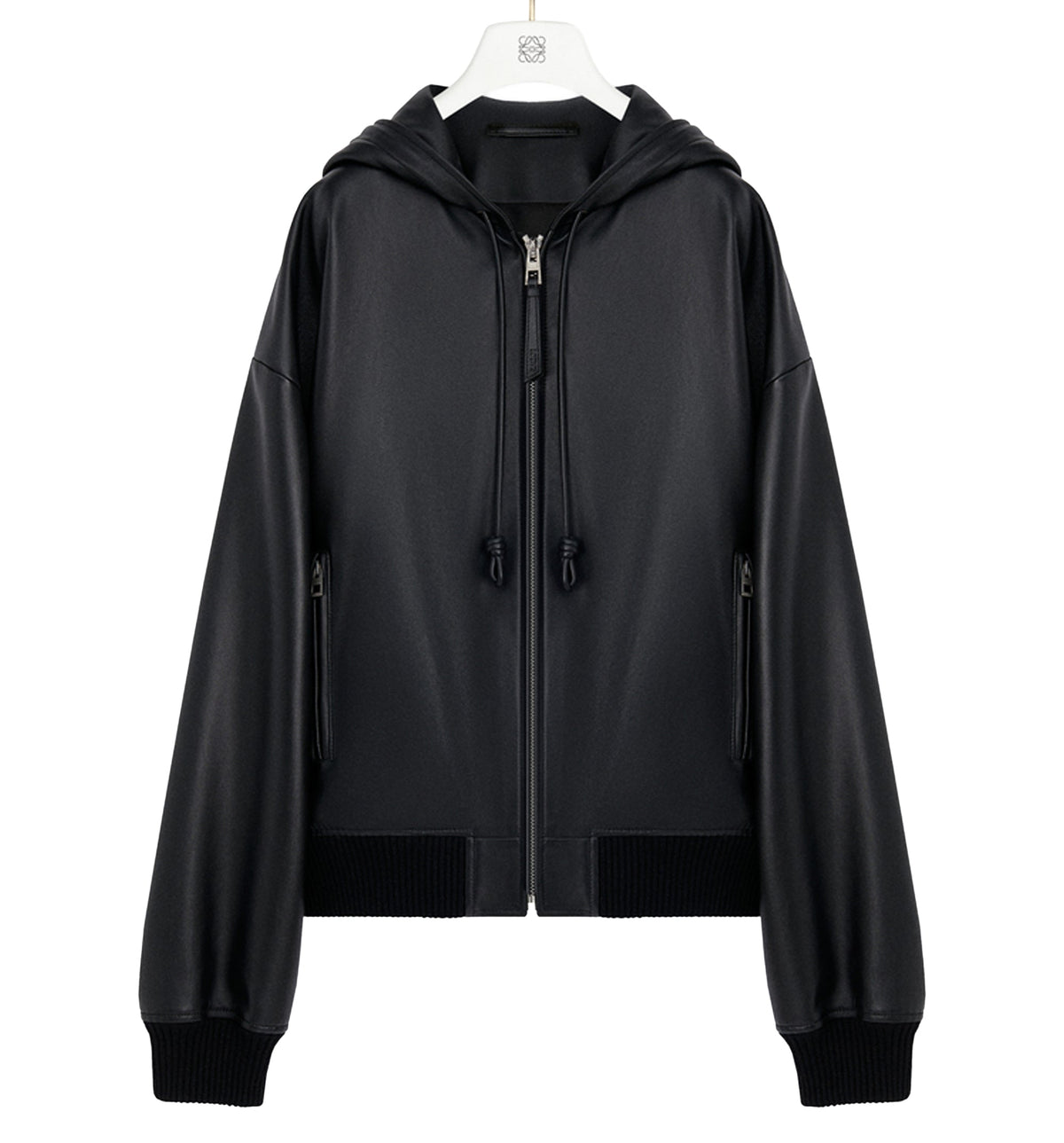 Hooded Jacket in Nappa Lambskin