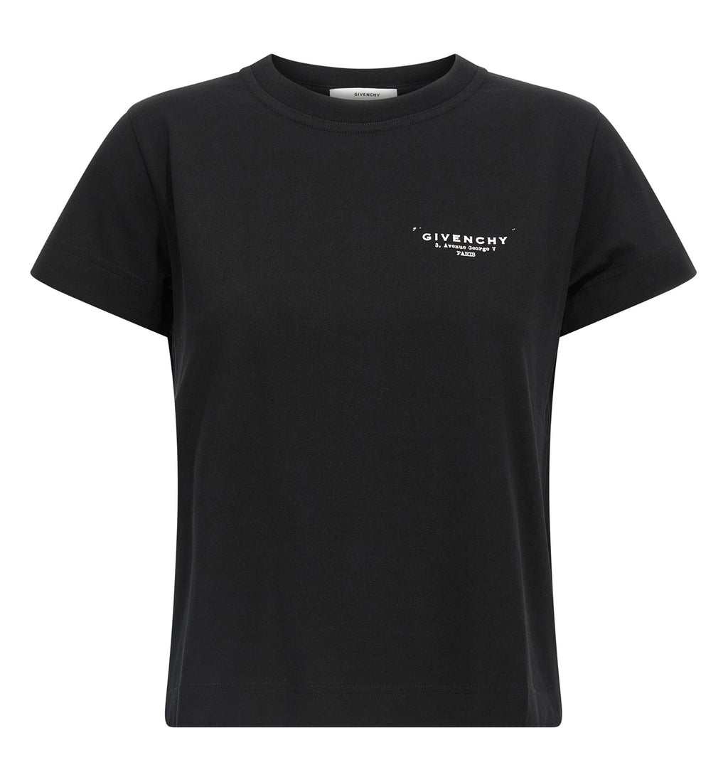 T-Shirt In Cotton With Givenchy Stamp Print