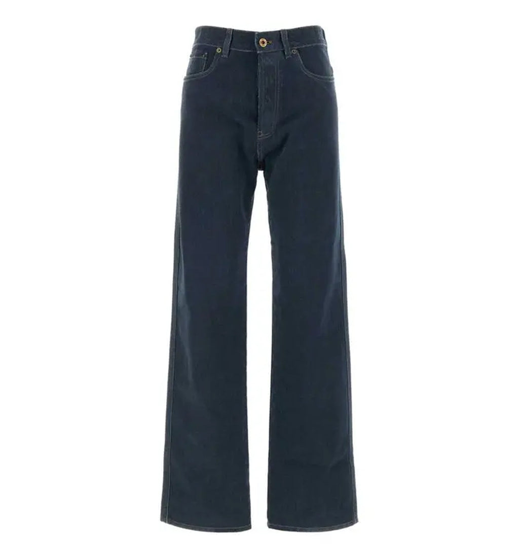 Flocked Denim Jeans