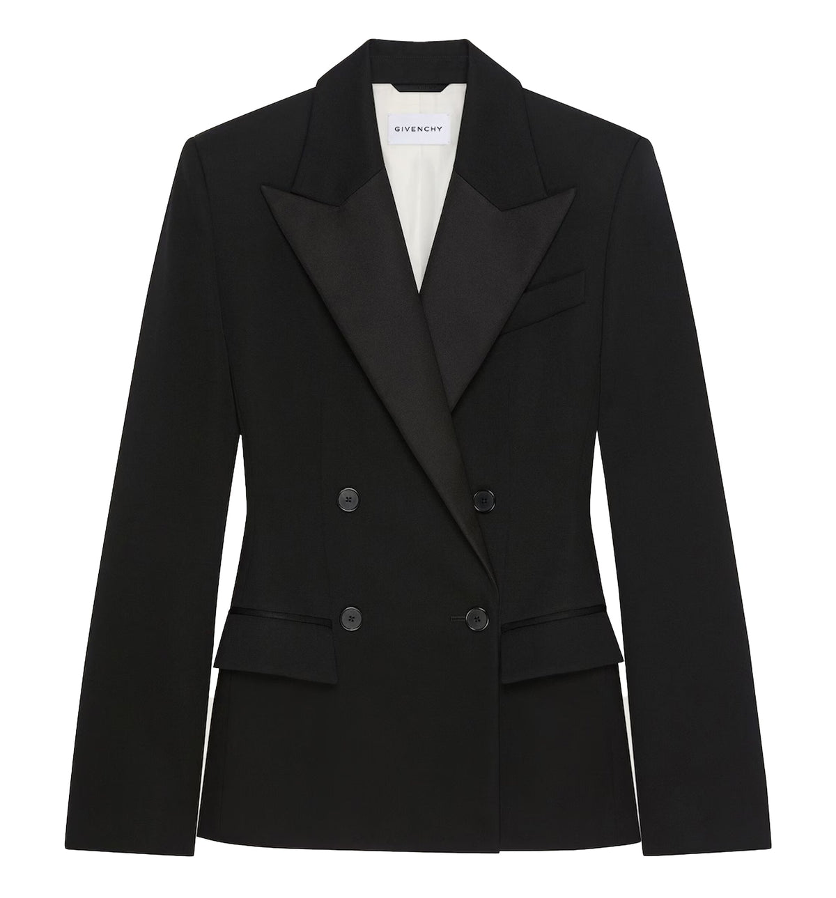 Double Breasted Tuxedo Jacket In Wool