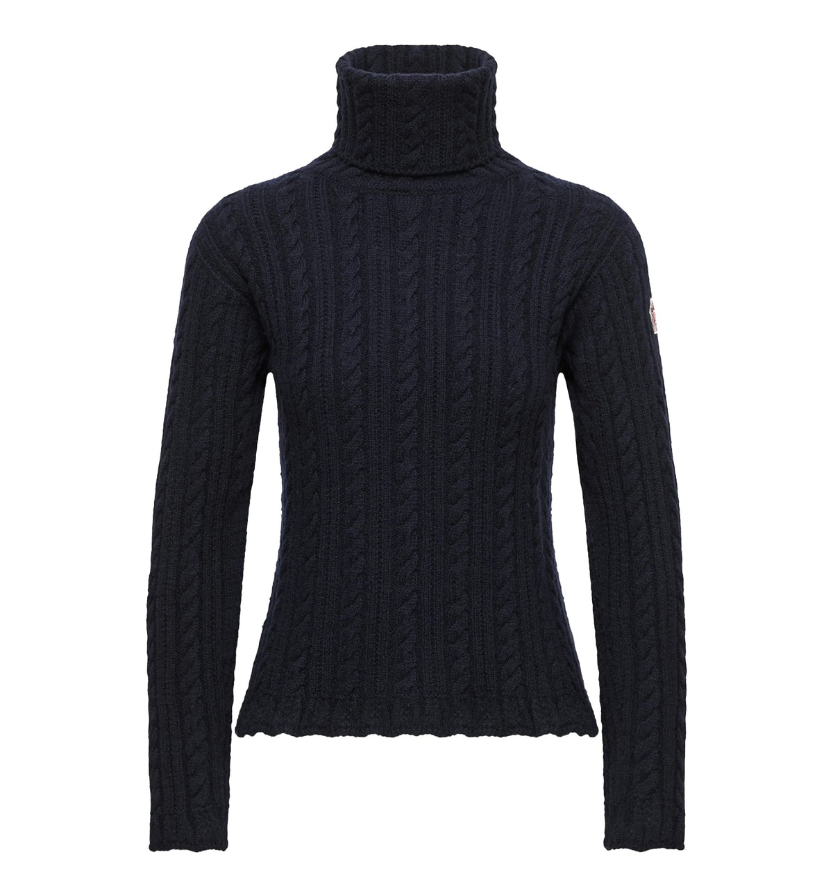 Cable Knit Wool Blend Turtleneck