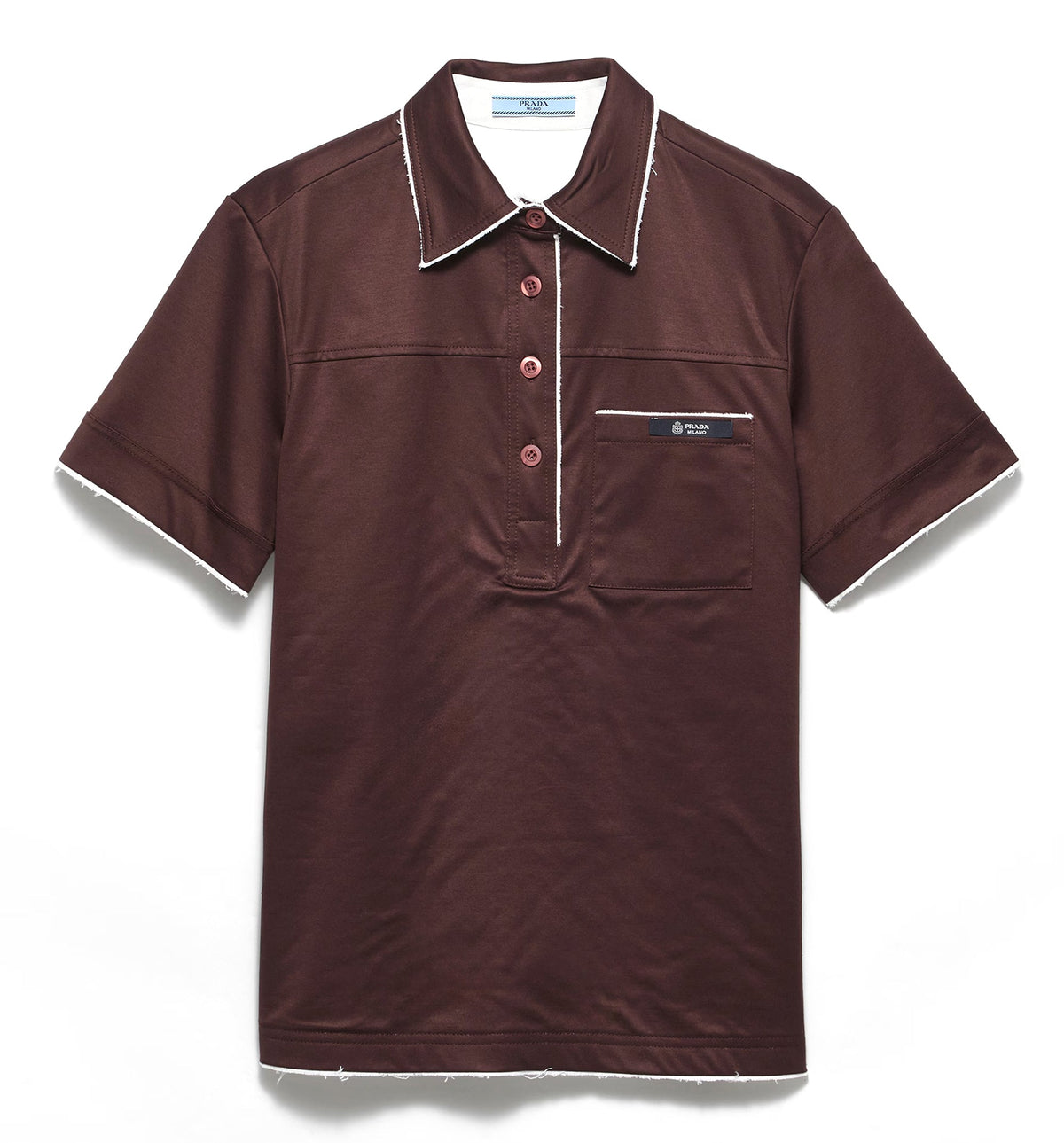 Lisle Patch-Pocket Raw-Cut Polo Shirt