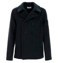 Midnight blue wool blend coat