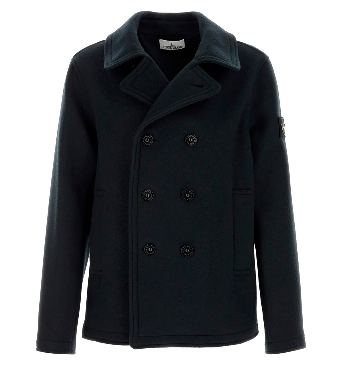 Midnight blue wool blend coat