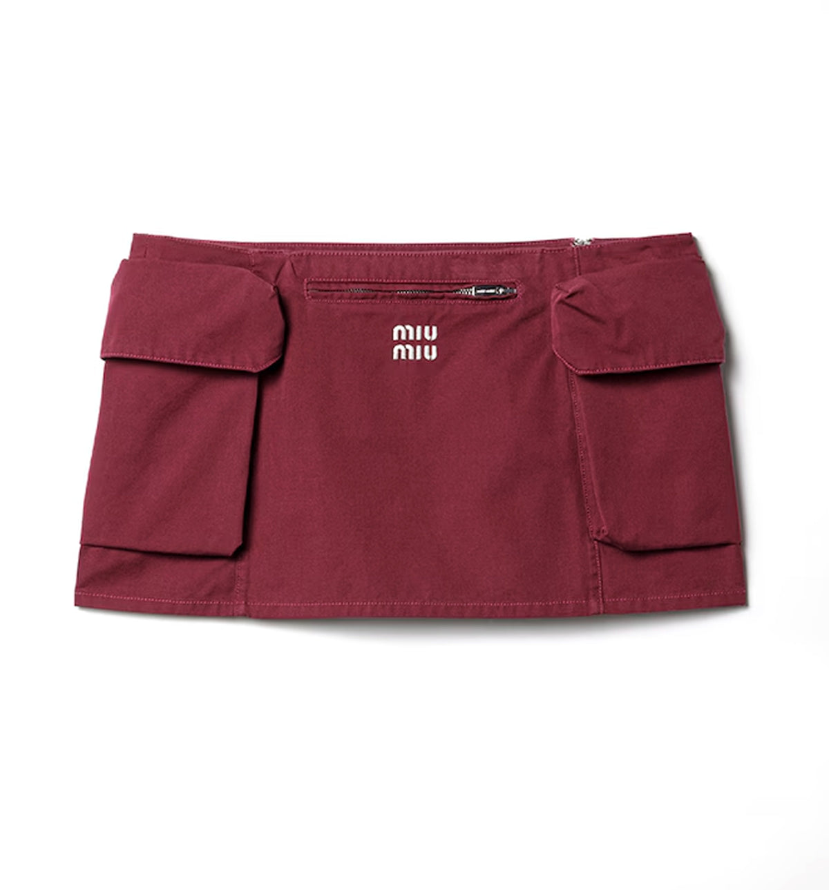 Washed Poplin Miniskirt