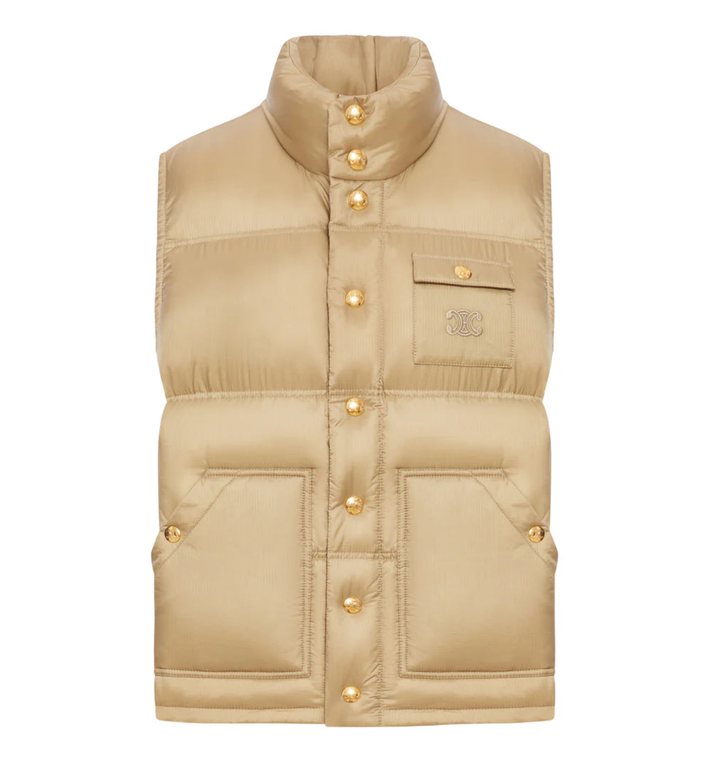 Sleeveless Puffer Jacket In Ripstop Nylon
