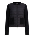Padded wool cardigan