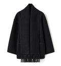 Embroidered scarf jacket