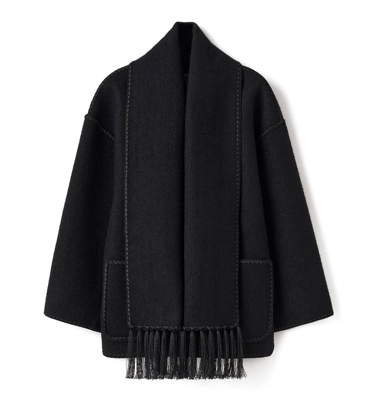 Embroidered scarf jacket