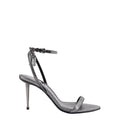 Laminated Heeled Sandals With Laminated Effect