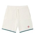 White Boucle Shorts