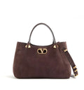 Small Shopping Bag in Soft Suede