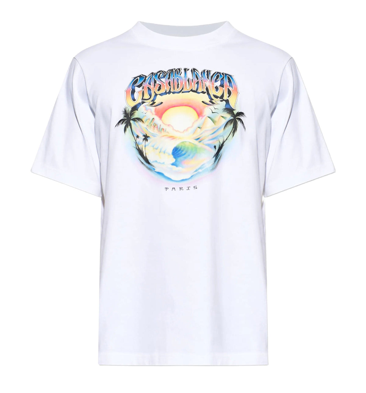 White Airspray Graphic-Print Short Sleeve T-Shirt