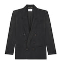Double-breasted Jacket In Silk Habotai