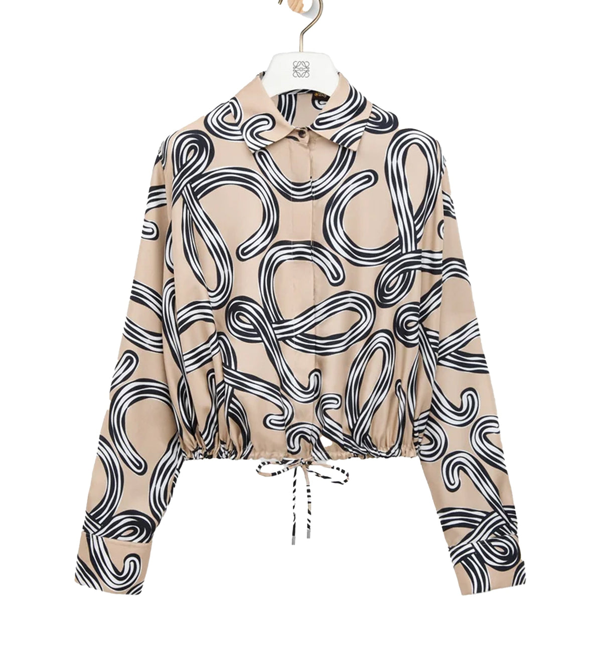 Balloon shirt in silk