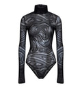 Jacquard Velvet Bodysuit
