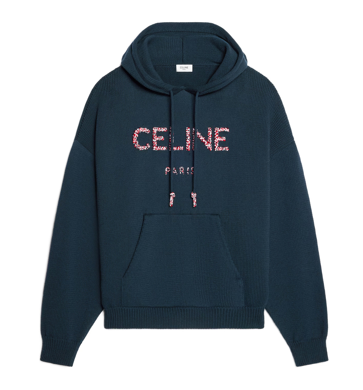 Hooded Sweater In Ribbed Cotton