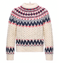 Geometric Jacquard Wool Blend Sweater