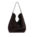 Belted Suede Tote Bag
