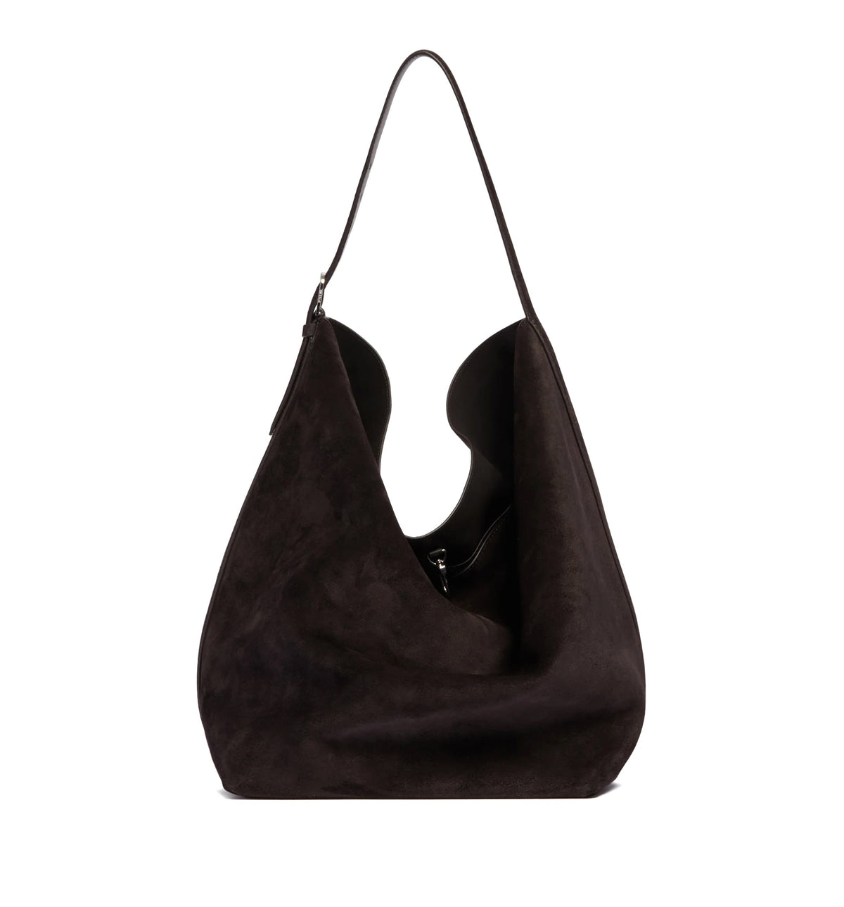 Belted Suede Tote Bag