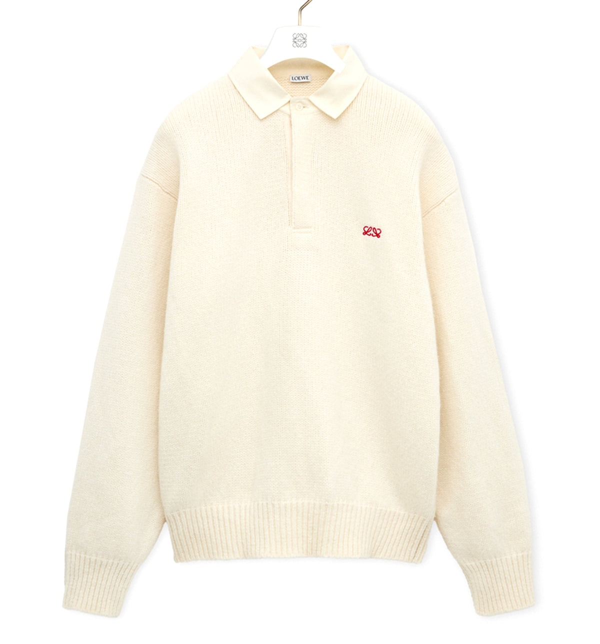 Polo sweater in wool
