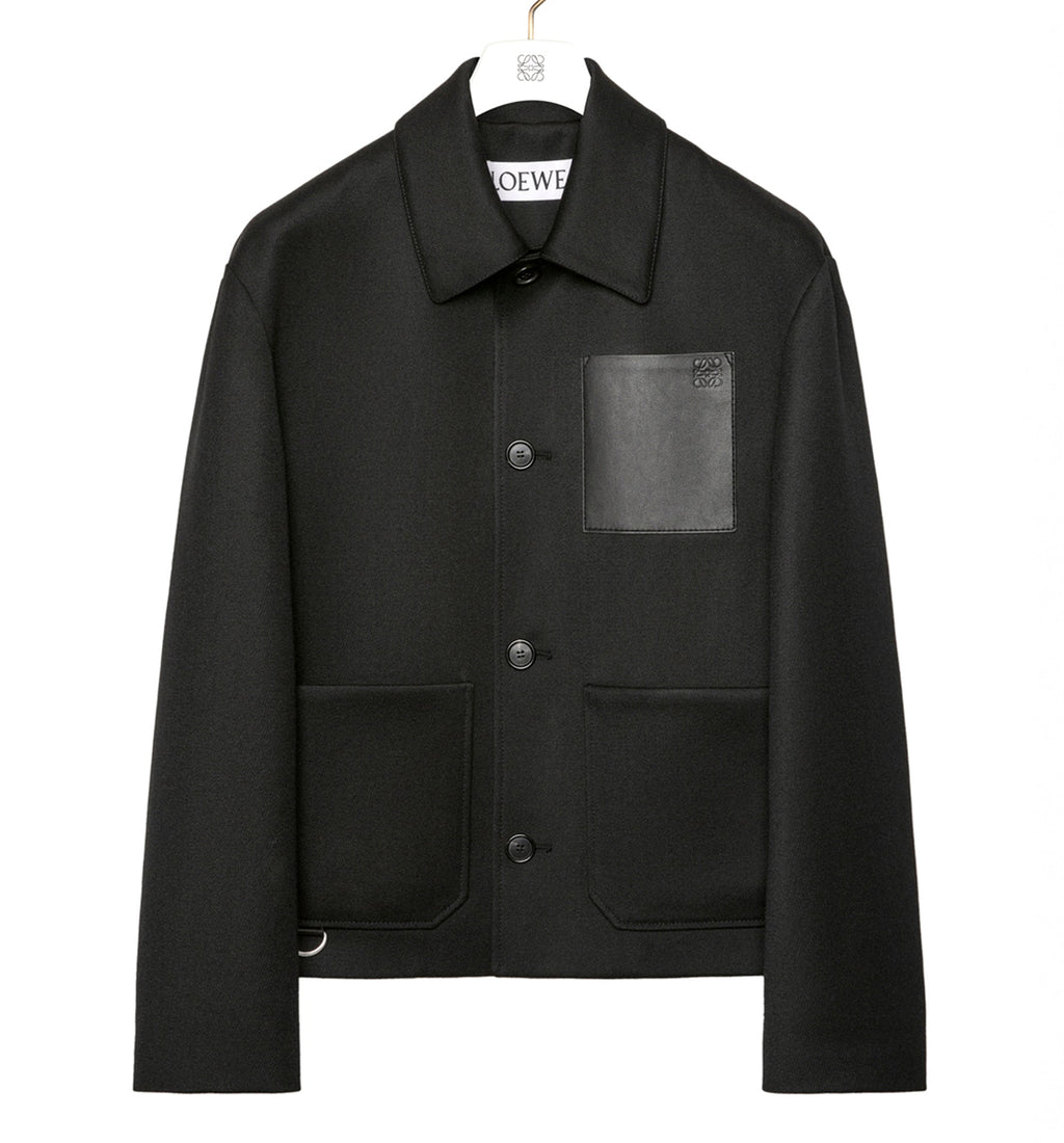 Workwear jacket in wool and cashmere