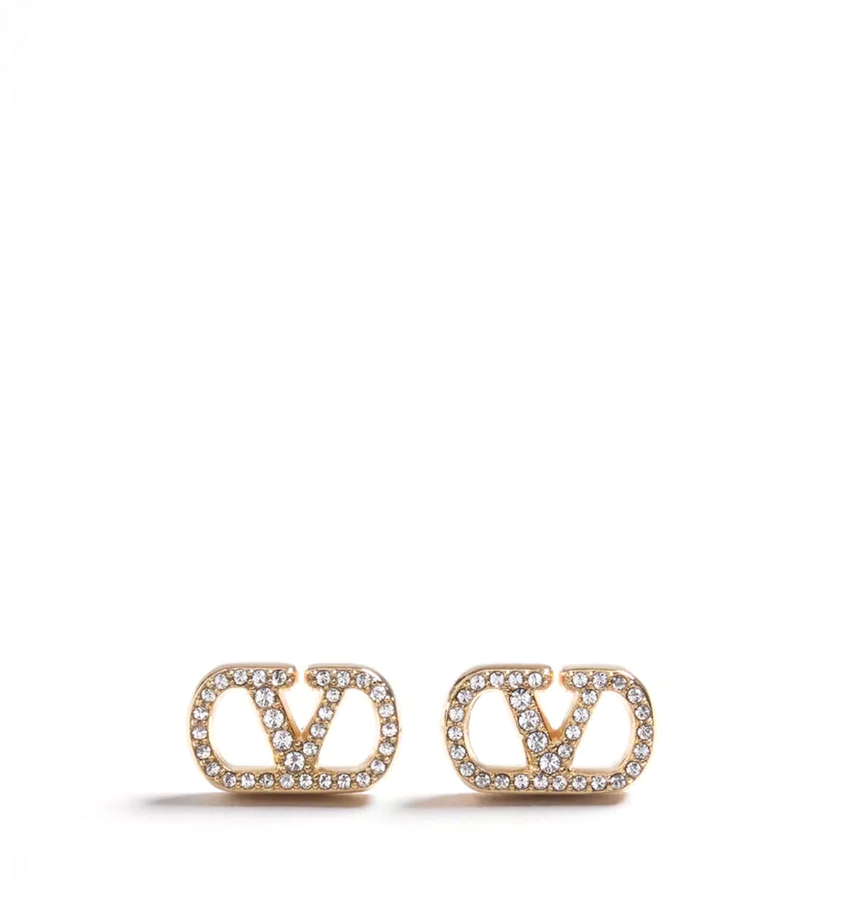 VLogo Signature Earrings In Metal And Swarovski® Crystals