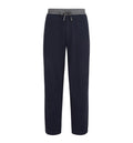 Cotton French terry trousers with embroidery