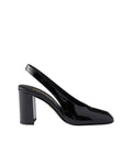 Patent leather slingback pumps