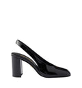 Patent leather slingback pumps