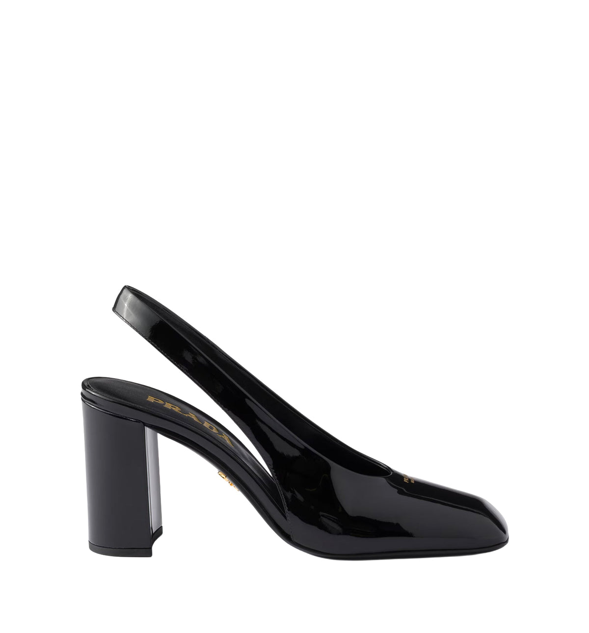 Patent leather slingback pumps