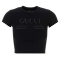 Cotton jersey T-shirt with devoré detail