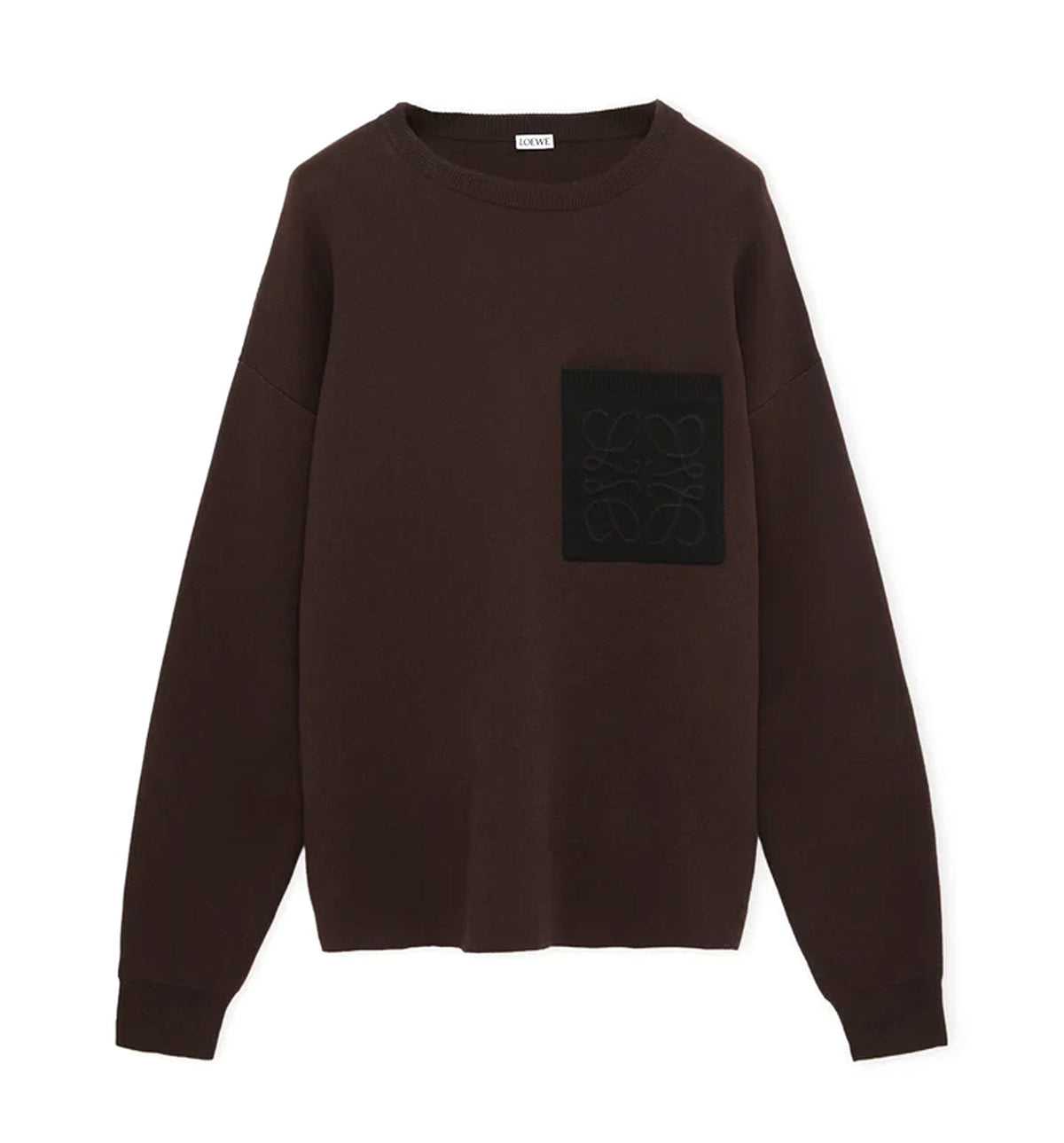 Anagram pocket sweater in cotton blend