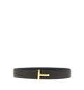 T Buckle Leather Belt