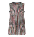 Ribbed Mixed Viscose Sleeveless Top with Sequins