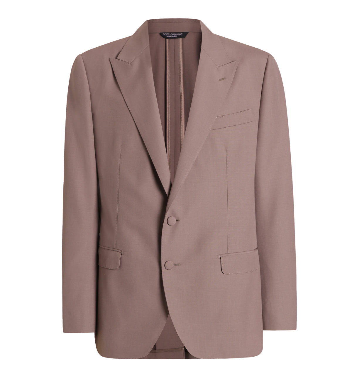 Single-Breasted Wool Poplin Jacket