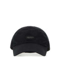 Black gabardine baseball cap