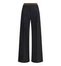 Wide-Leg Pants with Ribbed Waistband