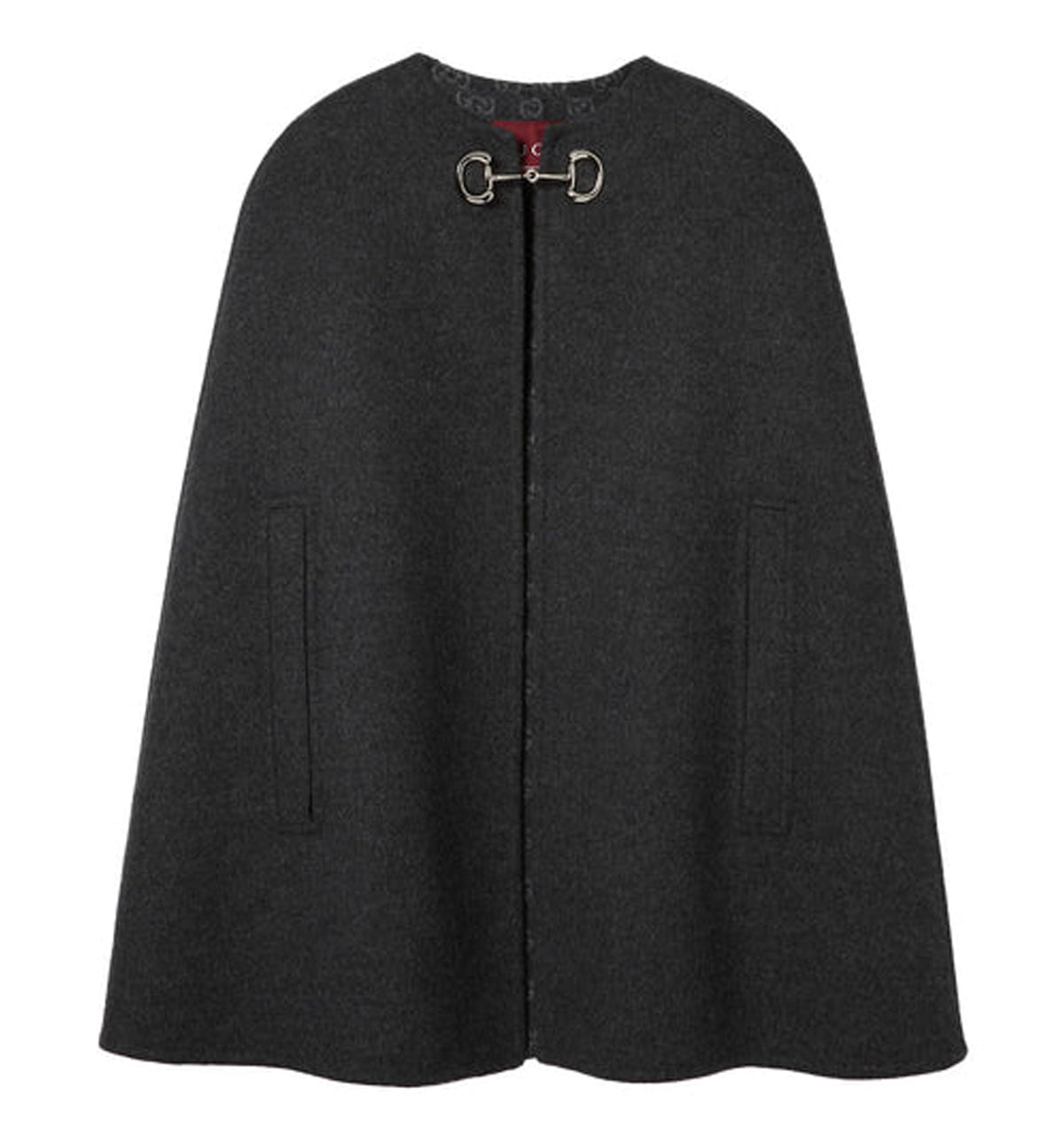 Silk wool cape with Horsebit