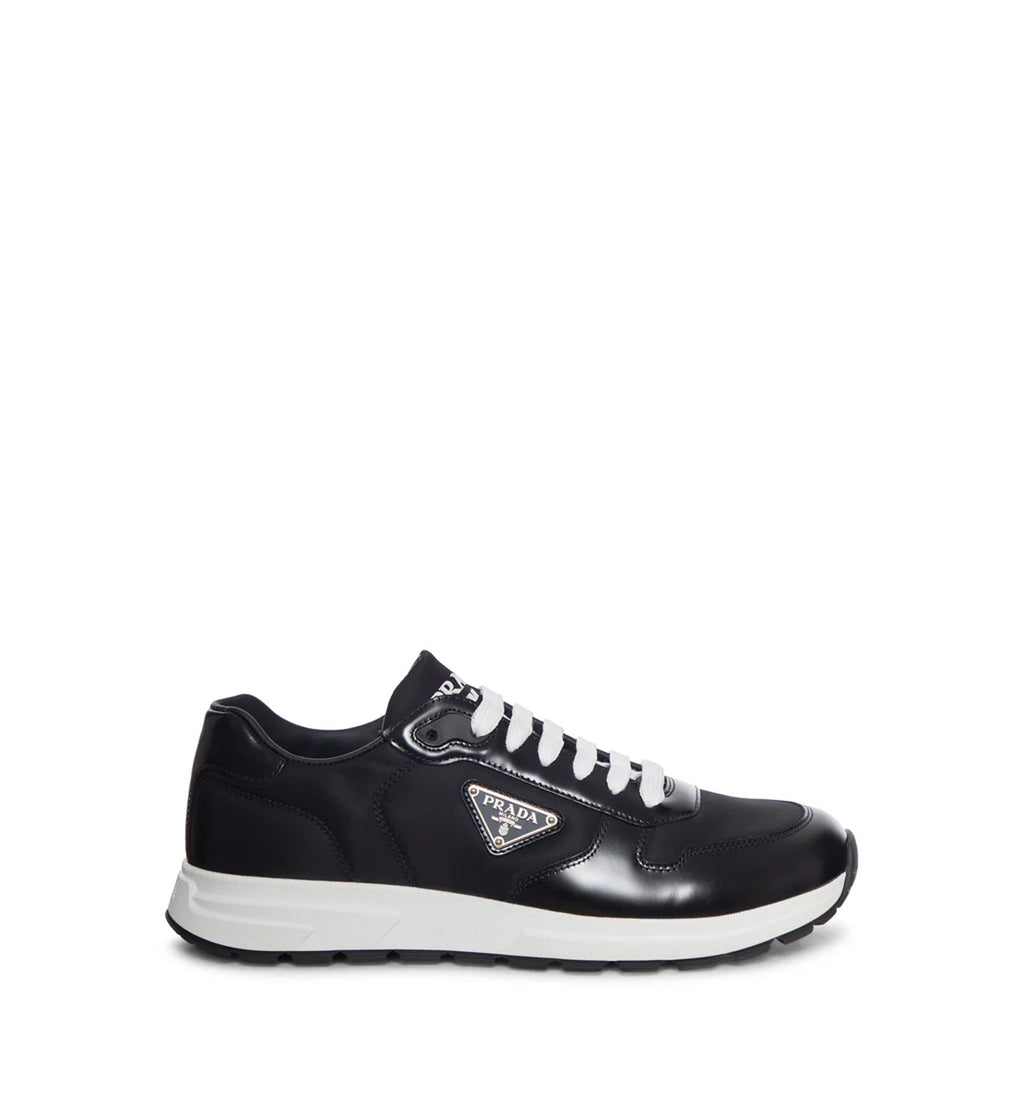 Prax 01 Re-Nylon And Brushed Leather Sneakers