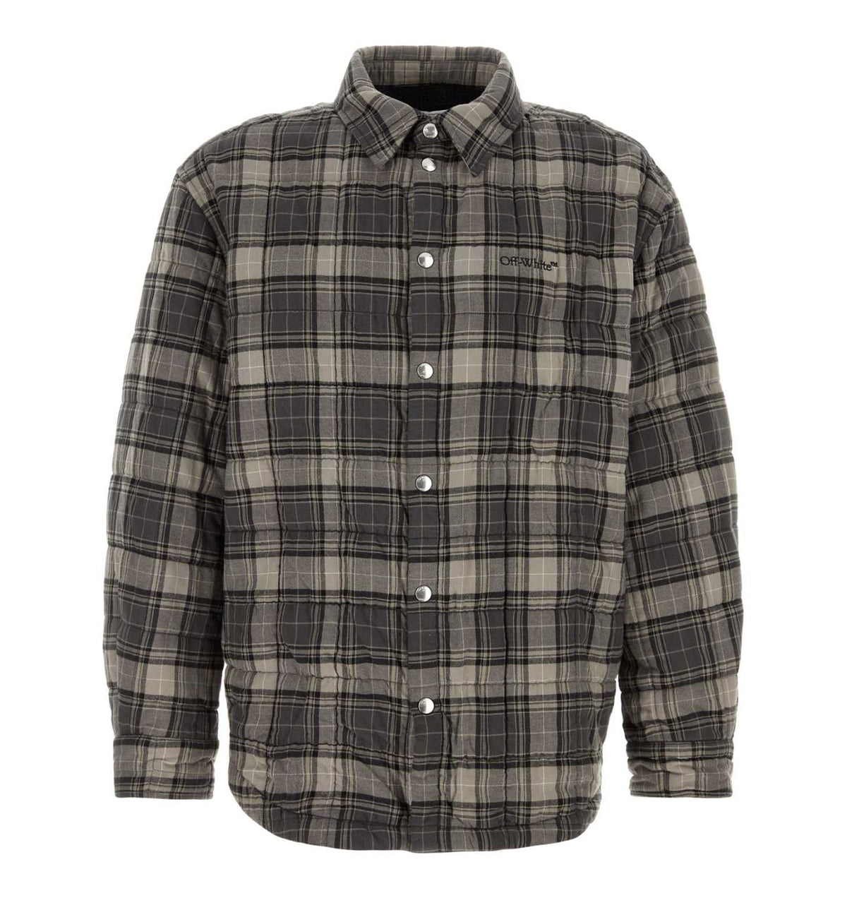 Spray Arrow Check Padded Overshirt