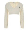 Cropped Cotton Sweater