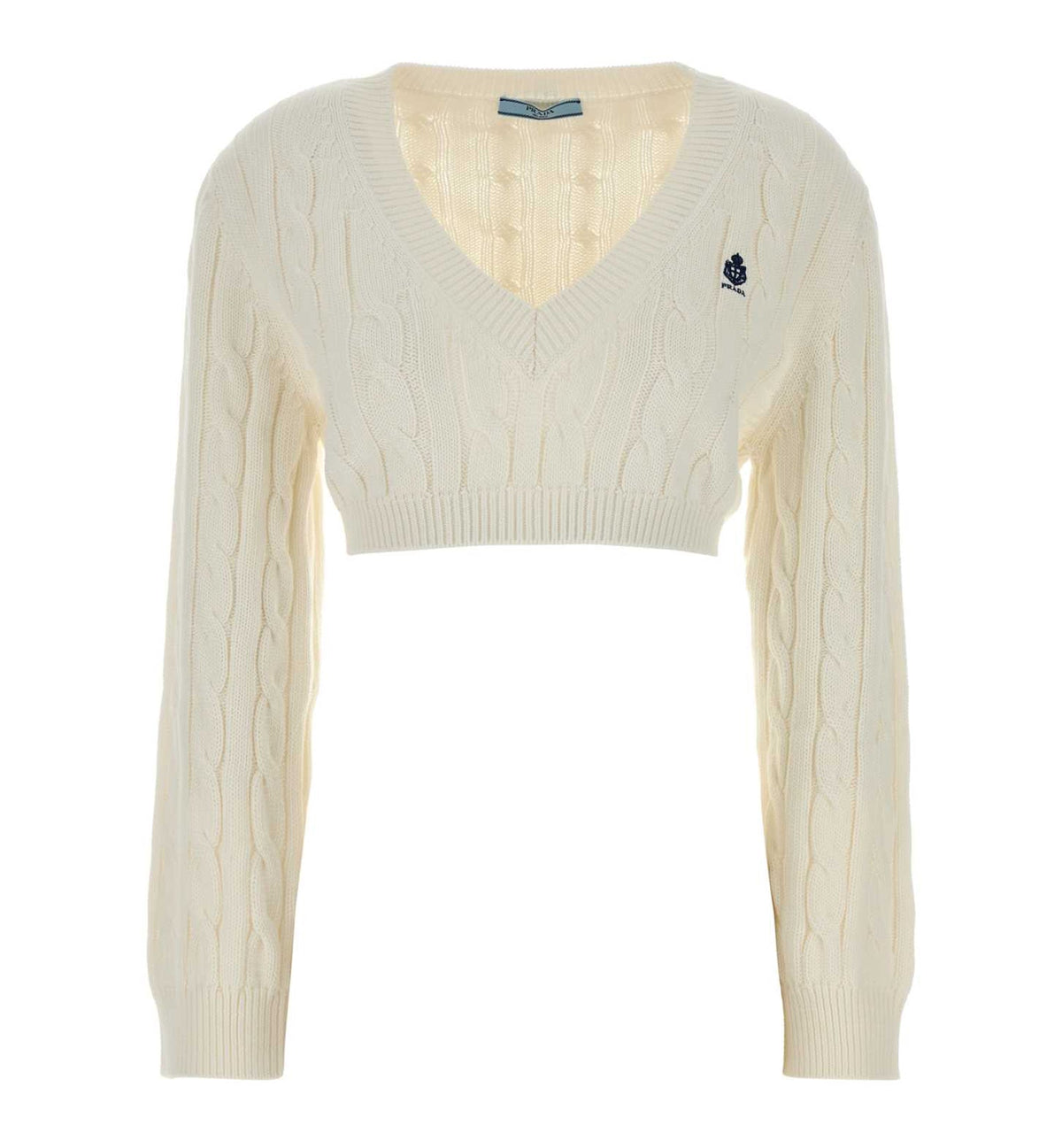 Cropped Cotton Sweater