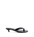 Leather Heeled Flip Flop Sandals
